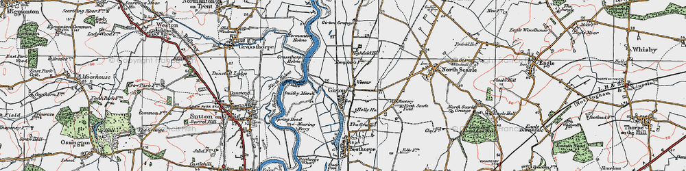 Old map of Weecar in 1923