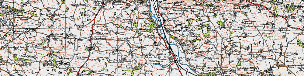 Old map of Yelland in 1919