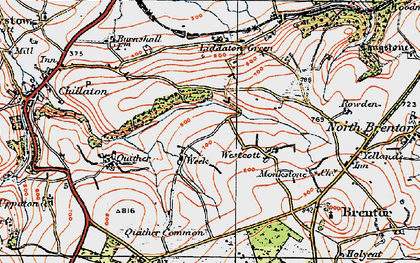 Old map of Westcott in 1919