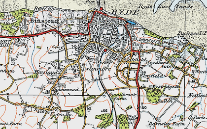 Old map of Weeks in 1919