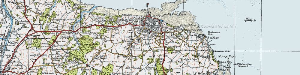 Old map of Weeks in 1919