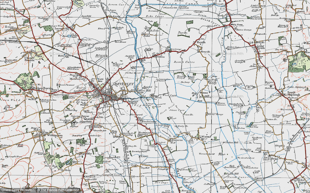 Old Map of Weel, 1924 in 1924