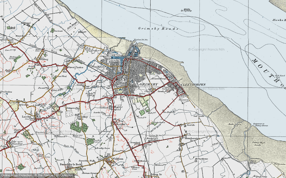 Old Map of Weelsby, 1923 in 1923