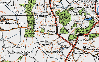 Old map of Weethley Bank in 1919