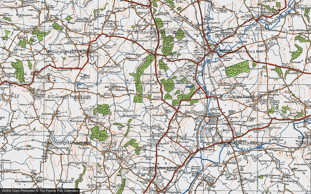 Old Map of Weethley Gate, 1919 in 1919