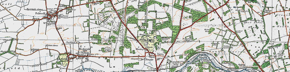 Old map of Belvedere Wood in 1920