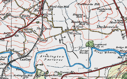 Old map of Weeton in 1925