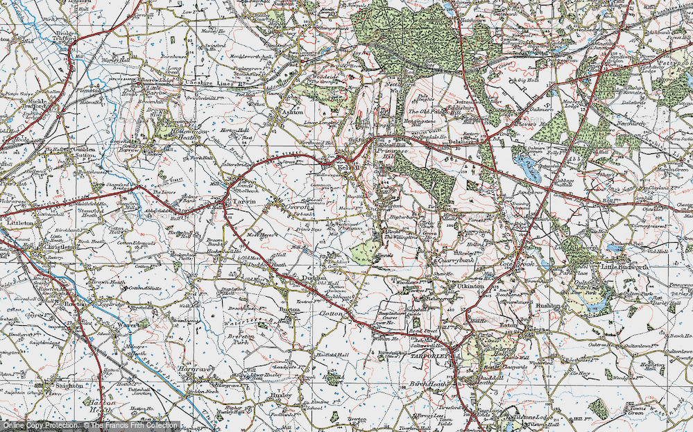 Old Map of Weetwood Common, 1923 in 1923