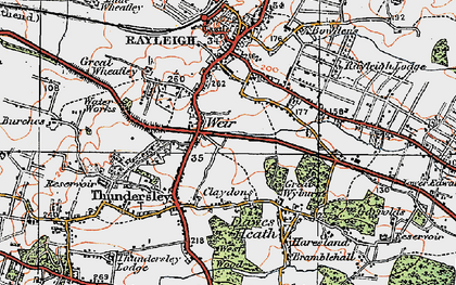 Old map of Weir in 1921