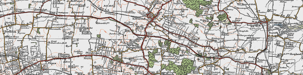 Old map of Weir in 1921