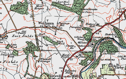Old map of Welburn in 1924