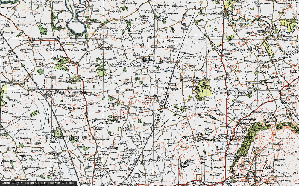 Old Map of Welbury, 1925 in 1925