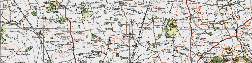 Old map of Applegarth Manor in 1925