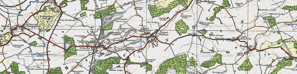 Old map of Weldon in 1920