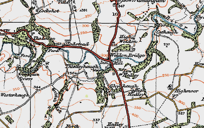 Old map of Brinkburn Priory in 1925