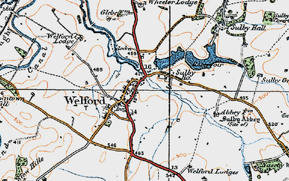 Old map of Welford in 1920