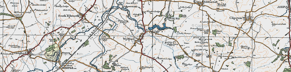 Old map of Welford in 1920