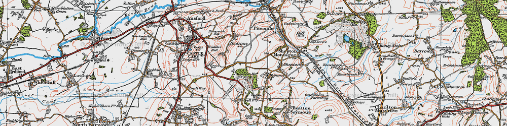 Old map of Welham in 1919