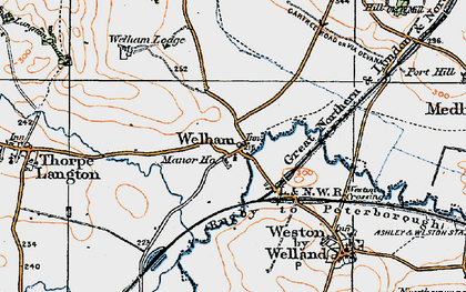 Old map of Welham in 1920