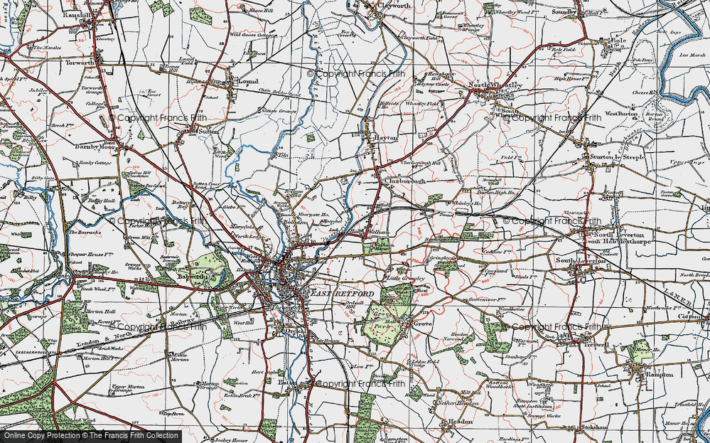 Old Map of Welham, 1923 in 1923