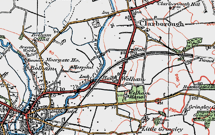 Old map of Welham in 1923