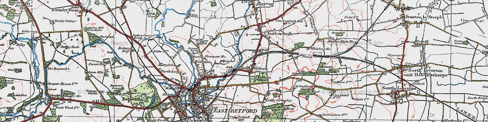 Old map of Welham in 1923