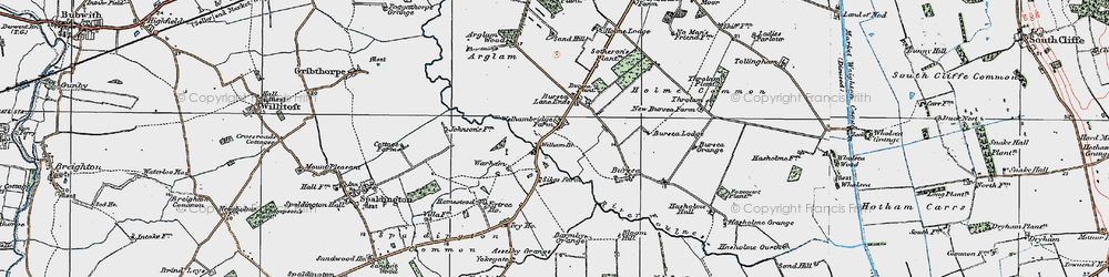 Old map of Welham Bridge in 1924
