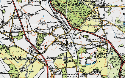 Old map of Welham Green in 1920