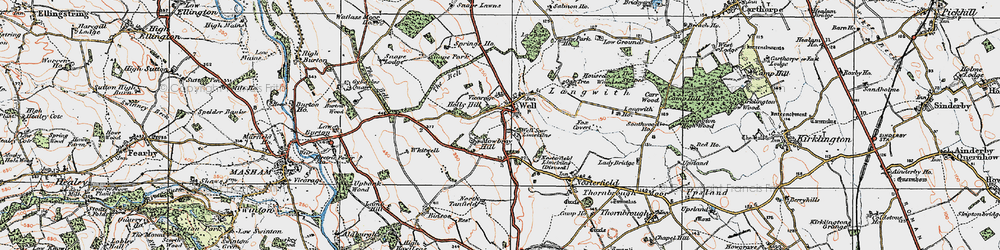 Old map of Belt, The in 1925