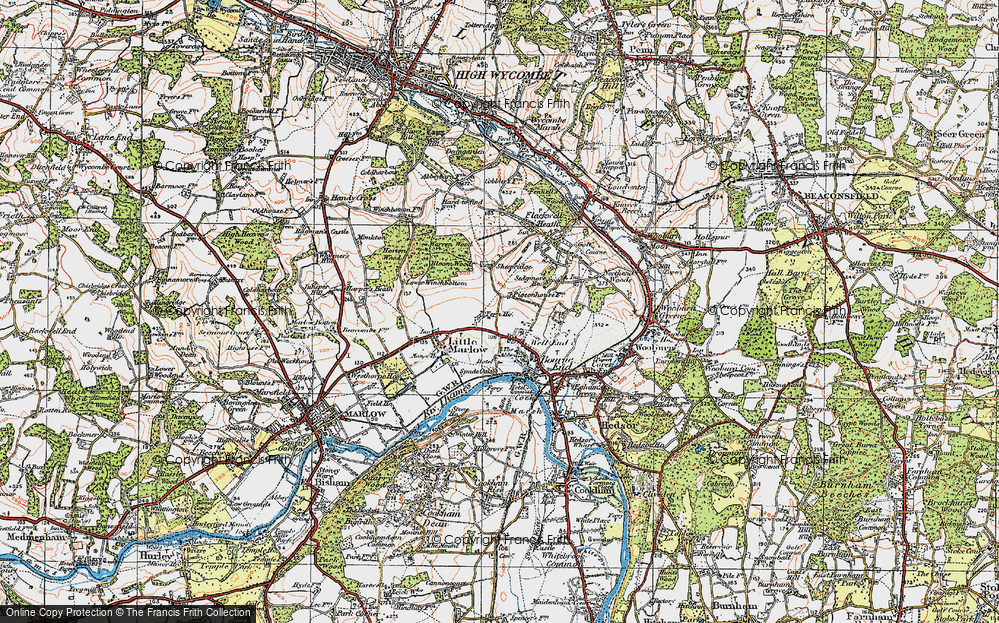 Old Map of Well End, 1919 in 1919