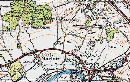 Old map of Well End in 1919