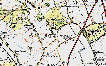 Old map of Well End in 1920