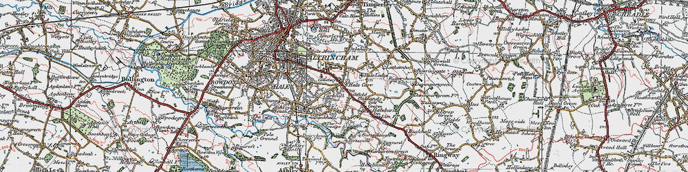 Old map of Well Green in 1923