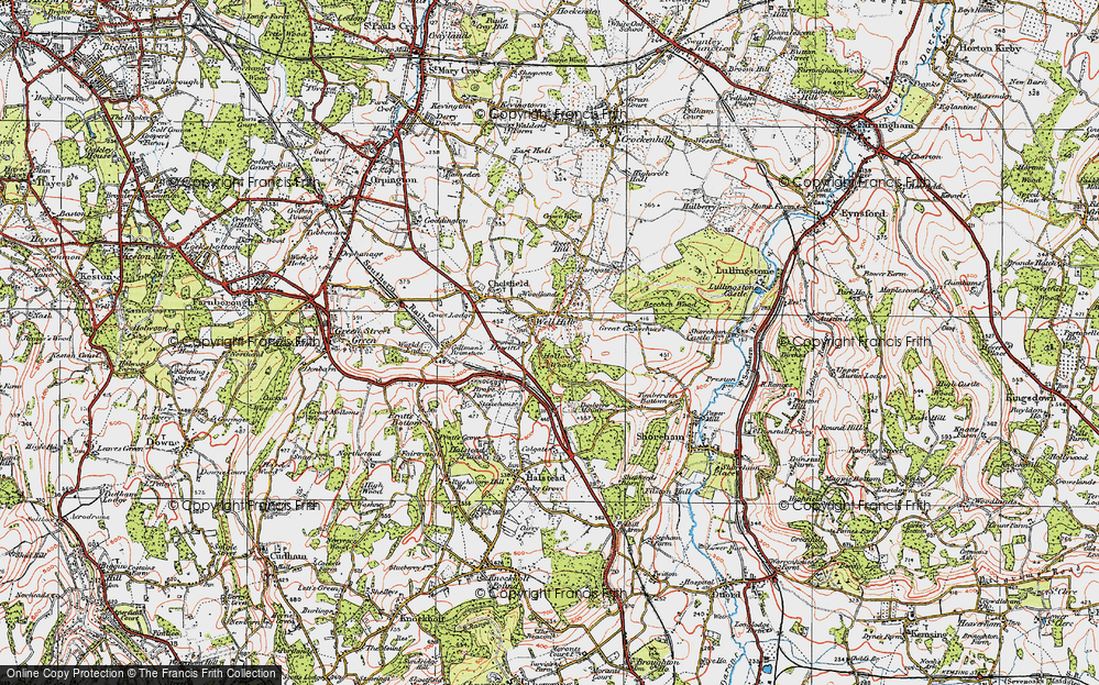 Old Map of Well Hill, 1920 in 1920
