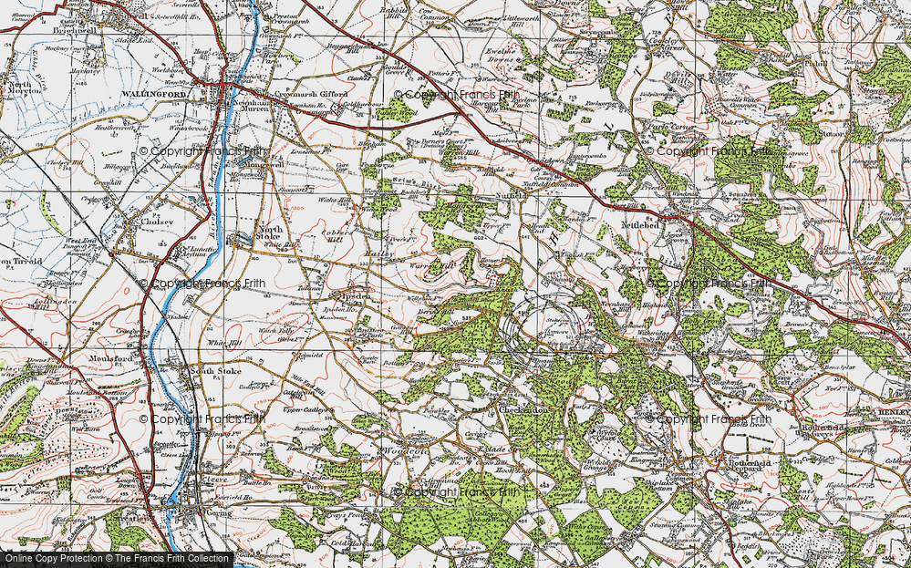 Old Map of Historic Map covering Berins Hill in 1919