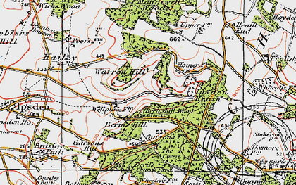 Old map of Well Place in 1919