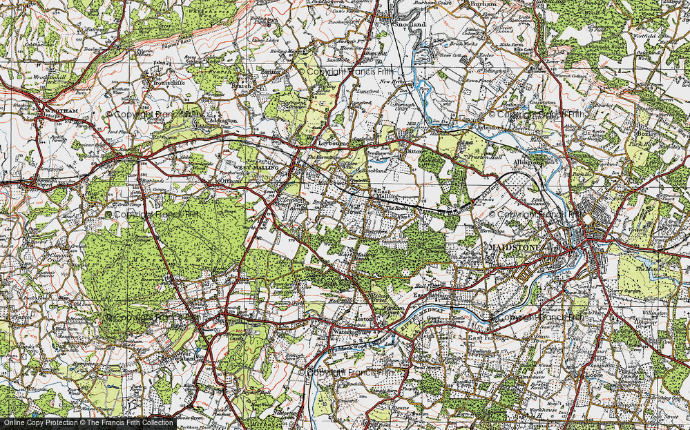 Old Map of Well Street, 1920 in 1920