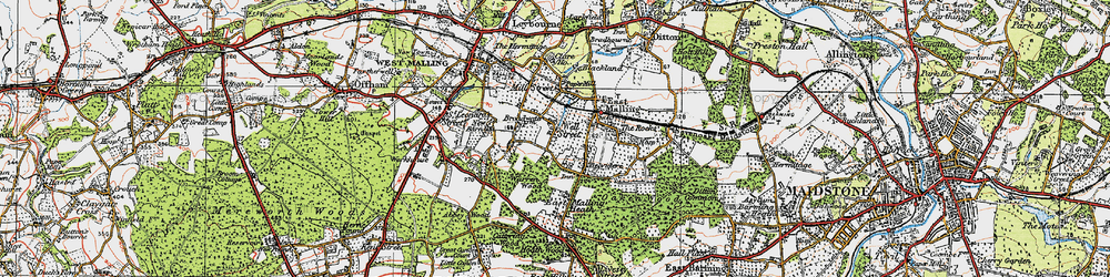 Old map of Well Street in 1920