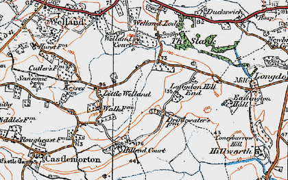 Old map of Welland Stone in 1920