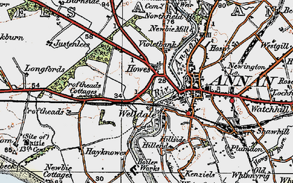 Old map of Howes in 1925