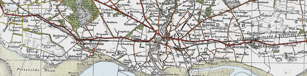 Old map of Blacketlees in 1925