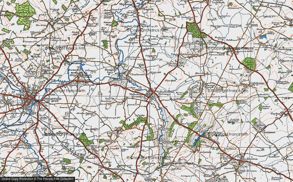 Old Map of Wellesbourne, 1919 in 1919
