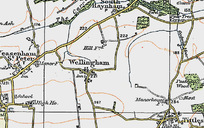 Old map of Wellingham in 1921