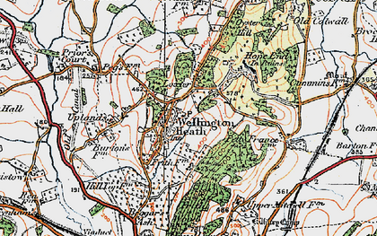 Old map of Wellington Heath in 1920