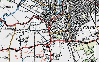Old map of Wellow in 1923