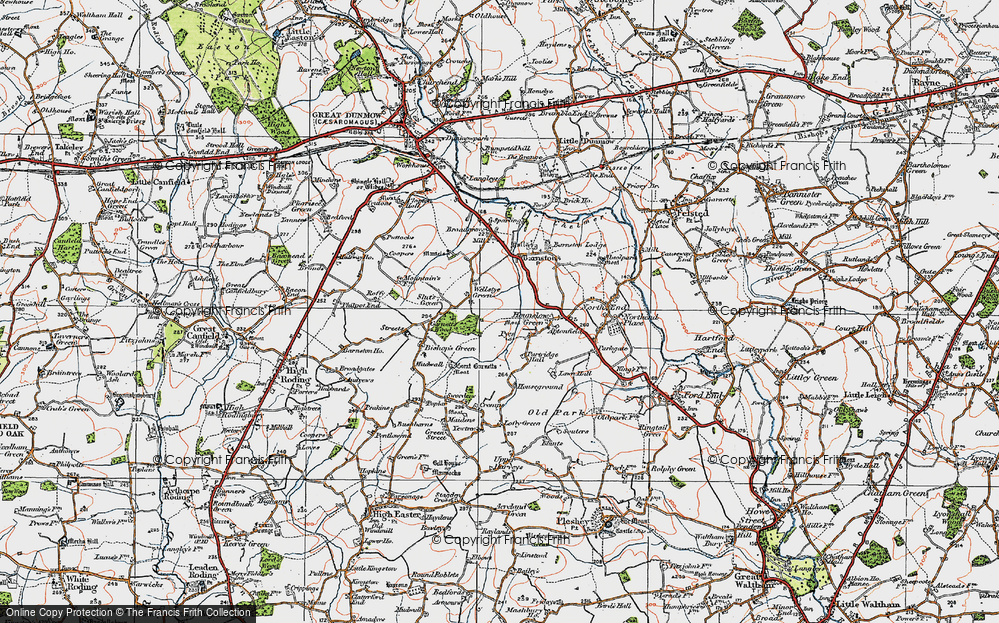 Old Map of Wellstye Green, 1919 in 1919