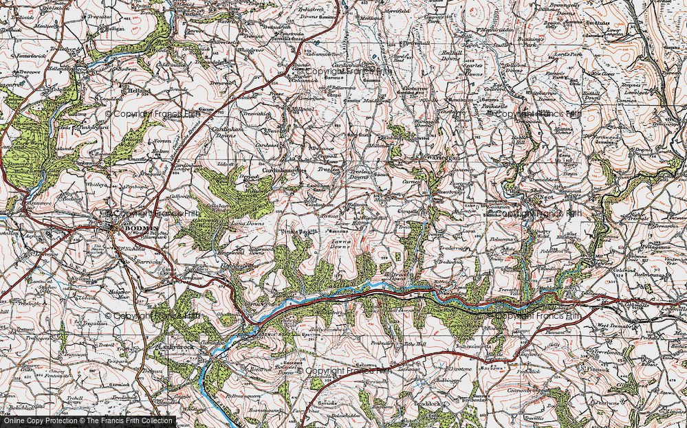 Old Map of Historic Map covering Bellasize in 1919