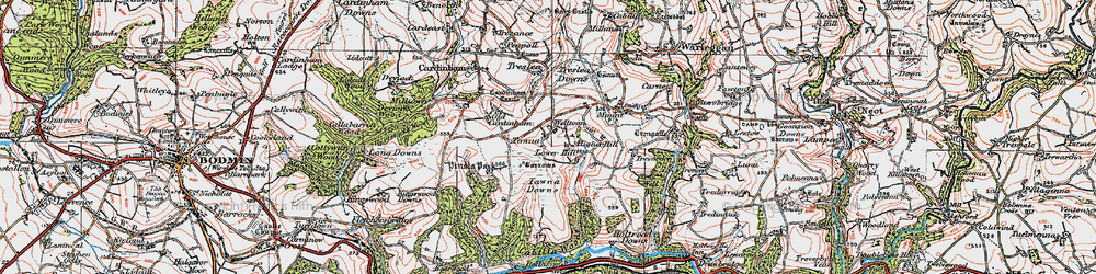 Old map of Welltown in 1919
