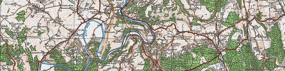 Old map of Welsh Bicknor in 1919