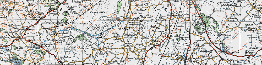 Old map of Welsh End in 1921